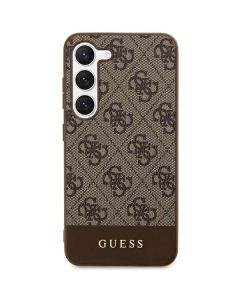 GUESS case for SAMSUNG S24 Ultra GUHCS24LG4GLBR (4G Bottom Stripe) brown