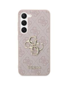 GUESS case for SAMSUNG S24 GUHCS24S4GMGPI (Leather 4G Metal Logo) pink