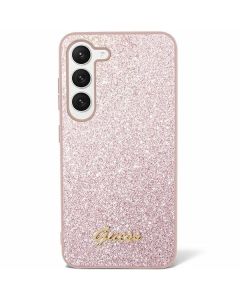 GUESS case for SAMSUNG S24 GUHCS24SHGGSHP (Glitter Script) pink