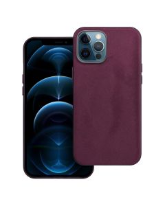 WOVEN MAG COVER case compatible with MagSafe for IPHONE 12 Pro Max burgundy
