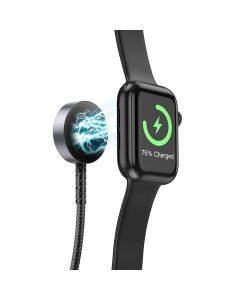 EOL HOCO wireless charger 2in1 Type C for Apple Watch + charging cable Lightning PD QC 3A CW54 1 2 m black