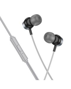 HOCO wire earphones Type C with microphone M122 metal gray