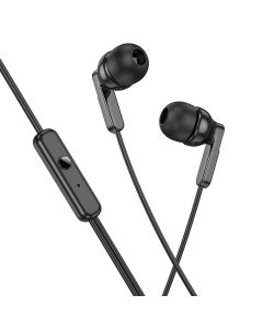 HOCO wire earphones Jack 3 5 mm with microphone M121 black
