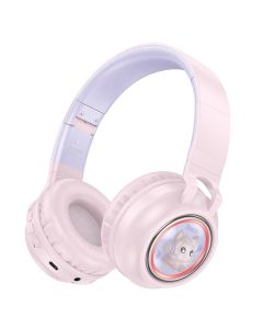HOCO wireless headphones bluetooth W50 pink