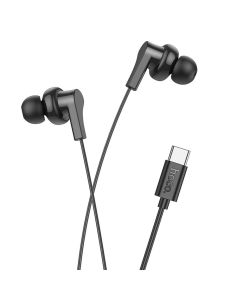 HOCO wire earphones Type C with microphone M114 black
