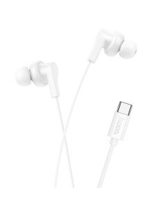 HOCO wire earphones Type C with microphone M114 white