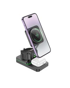 HOCO wireless charger 3in1 compatible with MagSafe 15W CQ10 black
