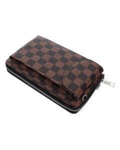 Stylish bag for mobile phone chocolate check