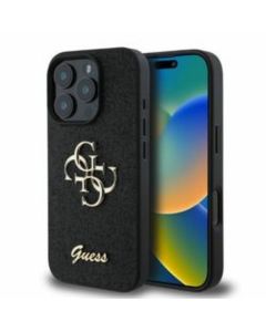 GUESS case for IPHONE 16 Pro Max GUHCP16XHG4SGK (Fixed Glitter Big 4G) black