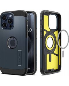 SPIGEN case TOUGH ARMOR MAG compatible with MagSafe for IPHONE 16 Pro Max metal slate