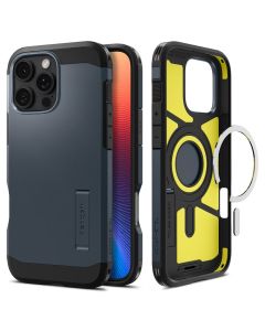 SPIGEN case TOUGH ARMOR MAG compatible with MagSafe for IPHONE 16 Pro metal slate