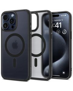 SPIGEN case ULTRA HYBRID MAG compatible with MagSafe for IPHONE 16 Pro Max frost black