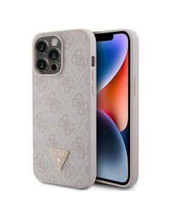 GUESS case for IPHONE 15 Pro Max GUHCP15XP4TDPP (PU Leather 4G Triangle Strass) pink