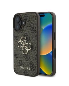 GUESS case for IPHONE 16 Plus GUHCP16M4GMGBR (4G PU Big Logo) brown