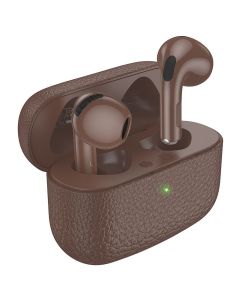 HOCO wireless earphones bluetooth TWS EQ15 brown