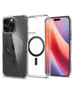 SPIGEN case ULTRA HYBRID MAG compatible with MagSafe for IPHONE 16 Pro carbon fiber