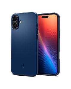 SPIGEN case THIN FIT MAG compatible with MagSafe for IPHONE 16 navy blue
