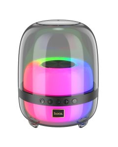 HOCO wireless speaker with colorful luminous BS58 black night