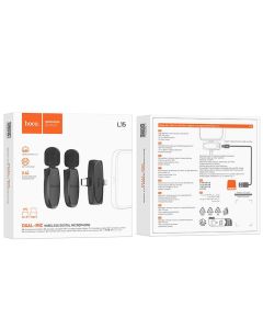 HOCO 2 x lavalier wireless microphone Lightning / Type C L15 black