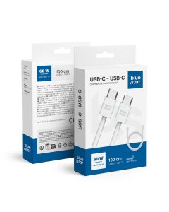 BLUE STAR cable Type C to Type C 6A 60W QC4.0 Q28 1 m white