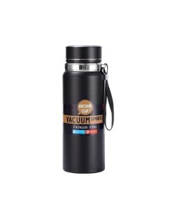 Water bottle with with display LED showing temperature 600 ml black