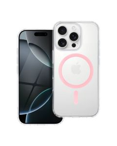 Drop Glue Colorful Ring Mag Cover compatible with MagSafe for IPHONE 16 pink