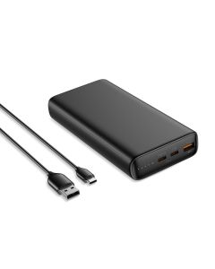 Power Bank VEGER T100 - 20 000mAh LCD Quick Charge PD 100W black (for laptop also) (W2032C-100)
