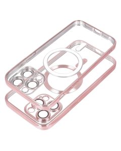 ELECTRO MAG COVER case compatible with MagSafe for IPHONE 16e rose gold