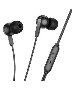 HOCO wire earphones Jack 3 5 mm with microphone M124 white