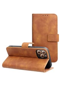 TENDER Book Case for XIAOMI Redmi Note 14 5G / 4G (GLOBAL - 163 25mm x 76 55mm x 8 16mm) brown