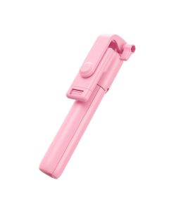 Selfie stick with wireless remote control tripod R1 pink