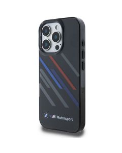 BMW case for IPHONE 16 Pro Max BMHCP16X23HTRAK (Motorsport IML Random Stripes) black