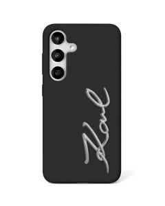 KARL LAGERFELD case for SAMSUNG S25 Ultra KLHCS25LSCMSMVK (Silicone Sign Metal Logo) black