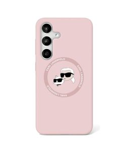 KARL LAGERFELD case for SAMSUNG S25 Ultra KLHMS25LSKCHTCP (Magnetic Silicone Double Heads) pink