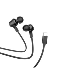 HOCO wire earphones Type C with microphone M86 black