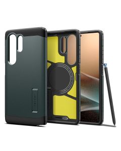 SPIGEN case TOUGH ARMOR compatible with MagSafe for SAMSUNG S25 Ultra abyss green