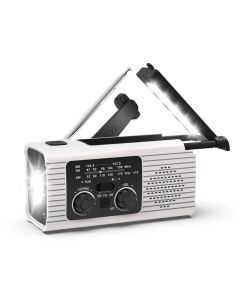PRISTAR radio FM with flashlight 4000 mAh YX318 white