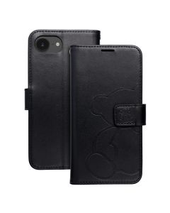 MEZZO Book case for IPHONE 16e (SE 4 2025) teddy bear black