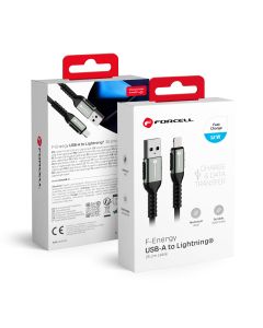 FORCELL F-ENERGY C257 cable USB A to Lightning 2 4A 12W Cafule 0 25 m black