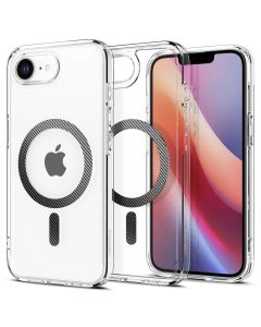 SPIGEN case ULTRA HYBRID MAG compatible with MagSafe for IPHONE 16E 2025 carbon fiber