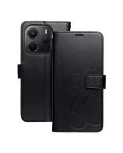 MEZZO Book case for XIAOMI Redmi Note 14 4G (GLOBAL - 164 84mm x 78 15mm x 8 16mm) teddy bear black
