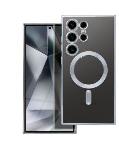 ELECTRO MAG COVER case compatible with MagSafe for SAMSUNG S25 Edge silver