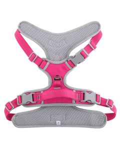Dog harness OXFORD B size L pink grey