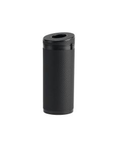 Tube-shaped tissue dispenser with glass break option black