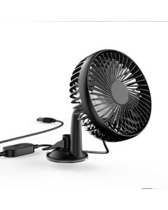 Car fan with suction cup black