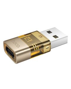 HOCO adapter USB A (male) to Type C (female) UA36C gold