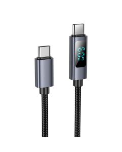 HOCO cable Type C to Type C with display 3A 60W X112 1 m black