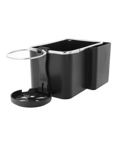 Car organizer with cup holder black