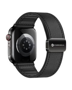 FORCELL F-DESIGN FA21 eco leather strap for APPLE Watch 42 / 44 / 45 / 49 mm black