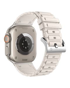 FORCELL F-DESIGN FA06 silicone strap for APPLE Watch 42 / 44 / 45 / 49 mm white
